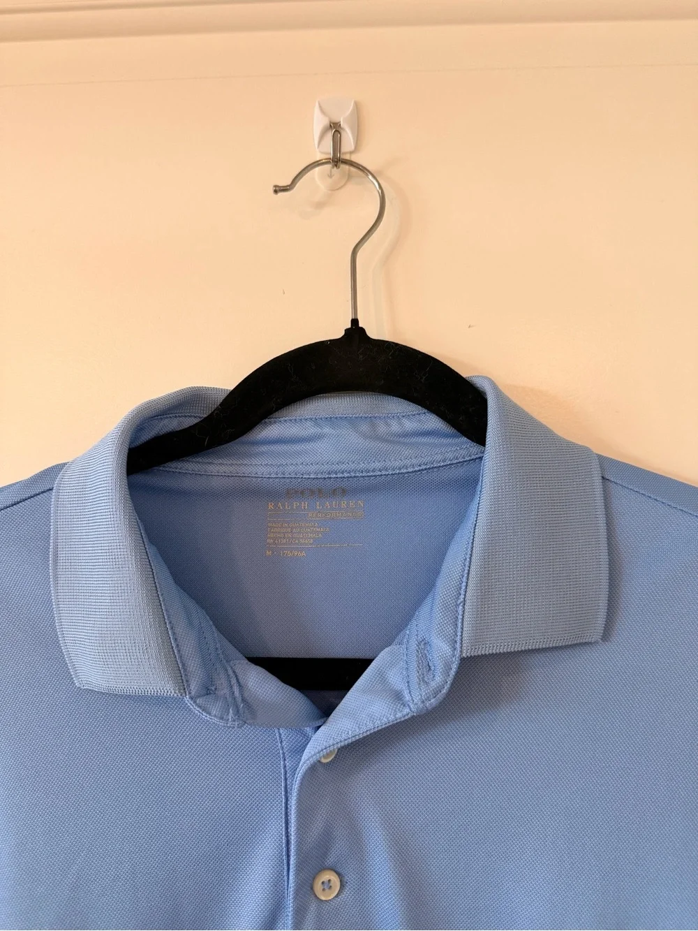 Polo Ralph Lauren Men’s M Light Blue Performance Polo Shirt Black Pony Logo